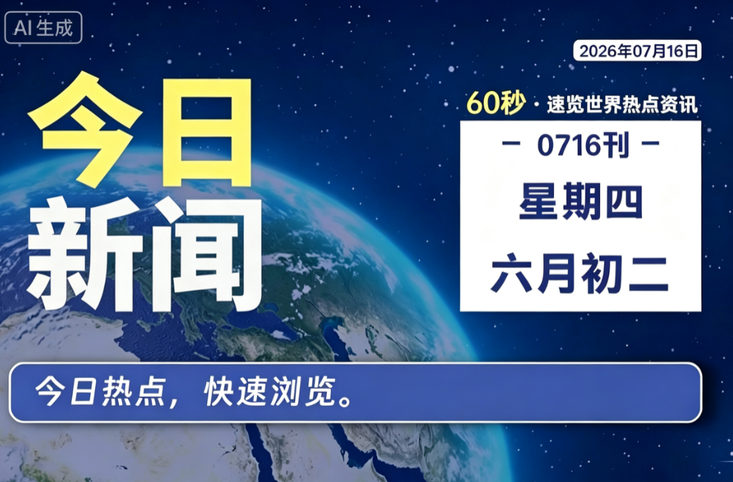 7月16日，星期四，每天60秒看懂全世界！-零修论坛