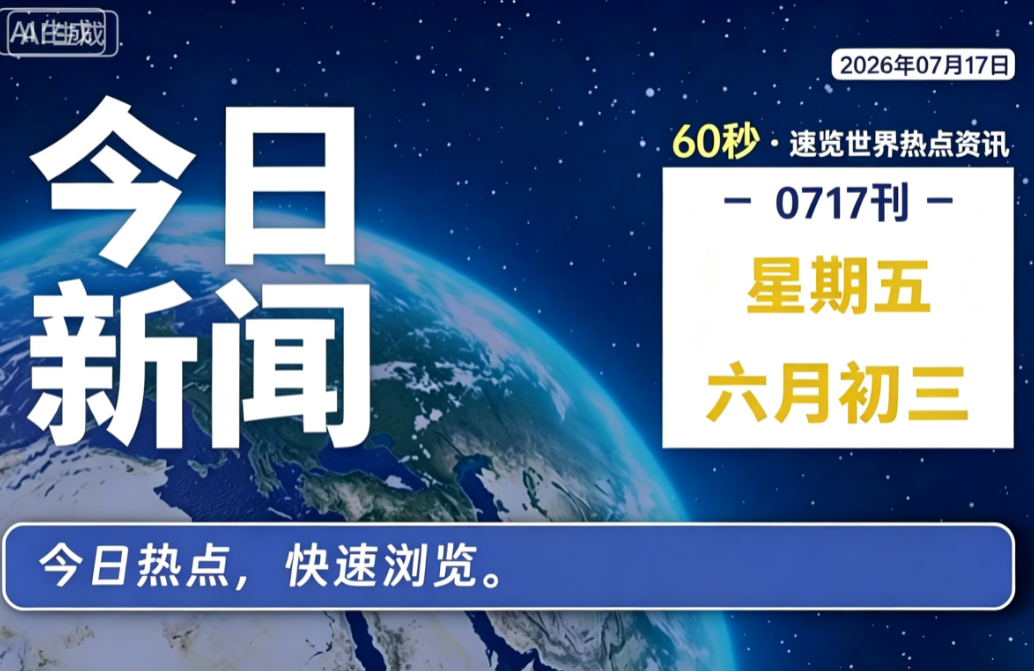 7月17日,星期五,每天60秒看懂全世界!-零修论坛