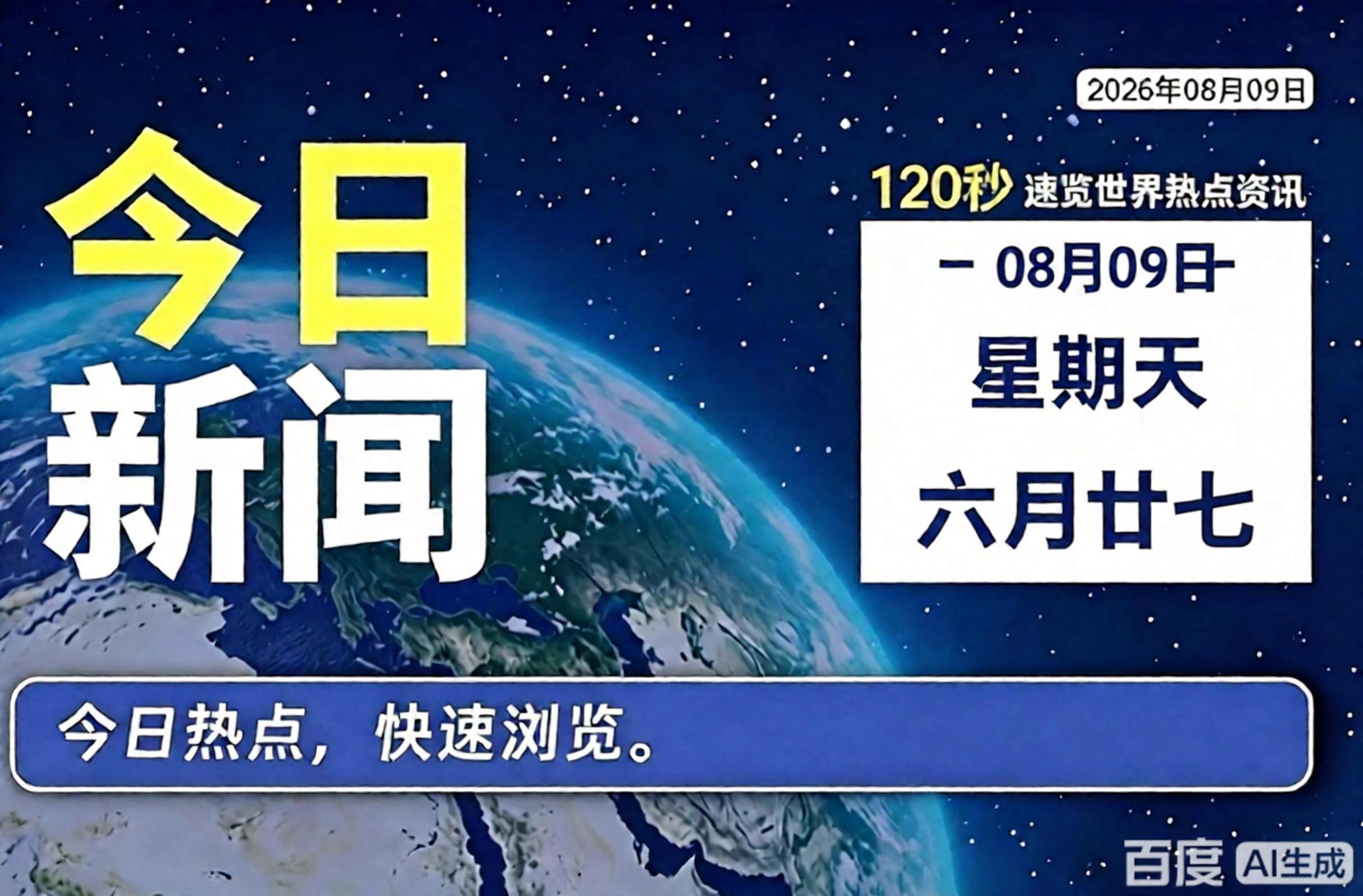 8月9日,星期天,120秒读懂全世界-零修论坛